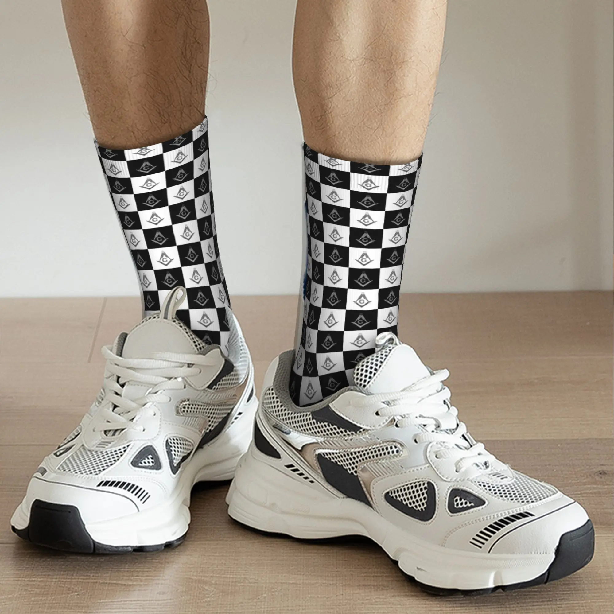 Custom Freemason Checkered Pat - огляд і ціна Dress Sock Men